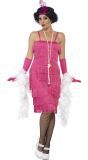 Luxe flapper jurk roze