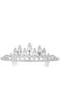 Luxe zilveren strass tiara