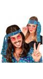 Mandala blauwe hippie hoofdband