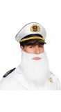 Marine kapitein baard wit