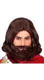 Middeleeuwen pruik met baard