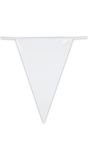 Mini vlaggenlijn plastic wit