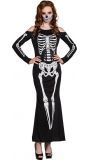 Miss bones skelet jurk halloween