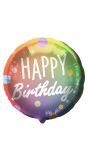Multi stippen happy birthday folieballon
