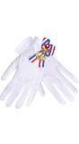 Navy kapitein pols handschoenen wit