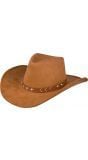 Nebraska cowboy hoed suede bruin