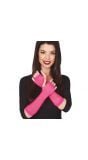 Neon 80s vingerloze handschoenen roze