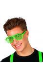 Neon groene shutter bril
