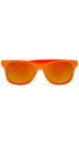 Neon oranje feestbril glow in the dark