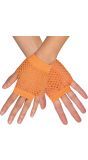 New York visnet handschoenen neon oranje