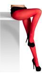 Opaque panty dames rood