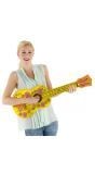 Opblaas akoestische gitaar geel 80cm