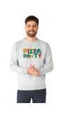 Opposuits Grijze Pizza Party Sweater Heren