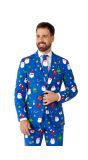 Opposuits Kerstmis Festivity Blue suit Heren