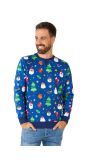 Opposuits Kerstmis - Foute kerstttrui - Festivity Blue Heren