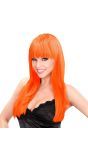 Oranje beauty pruik lang haar
