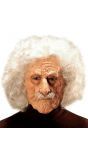 Oude Albert Einstein masker met pruik