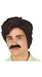 Pablo Escobar pruik met snor