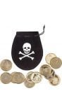 Piraten buidel met 12 munten