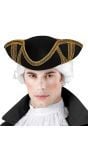 Piraten hoed met gouden trim
