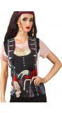 Piraten shirt verkleedkleding vrouw