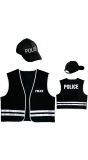 Politie outfit vest met cap