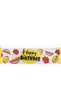 Polyester vlag happy Birthday fruit