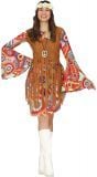Psychedelisch hippie jurk vrouw kort