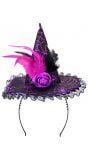 Purple witch heks minihoedje paars