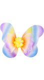 Regenboog vlinder vleugels kind