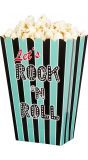 Rock en Roll grease themafeest popcorn bakjes