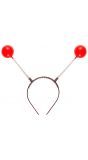Rode bollen antenne haarband