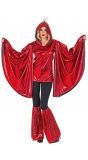 Rode chinese draak kostuum vrouw