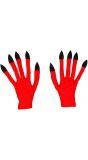 Rode duivel handschoenen