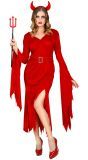 Rode duivelin jurk dames