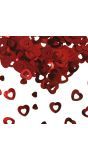 Rode hartjes tafeldecoratie sierconfetti valentijn