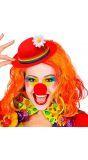 Rode hoed met regenboog band clowns