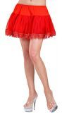 Rode petticoat met franje