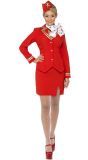 Rode stewardess kostuum