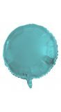 Ronde folieballon 45cm aqua blauw