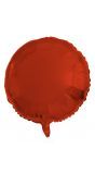 Ronde folieballon 45cm metallic rood
