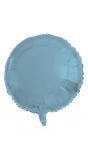 Ronde folieballon 45cm pastel blauw