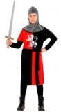 Rood middeleeuws ridder kostuum kind