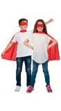 Rood superhelden masker met cape kind