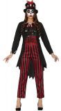 Rood zwart gestreepte voodoo outfit