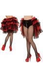 Rood zwarte burlesque rok