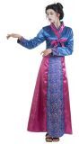 Roze blauwe geisha jurk