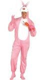Roze konijn kostuum