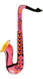 Roze opblaasbare saxofoon