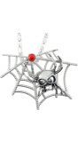 Spinnenweb ketting met spin